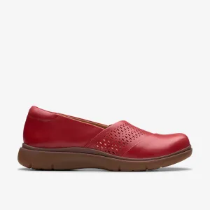Clarks Women's Certina Edge Red Leather 26181430