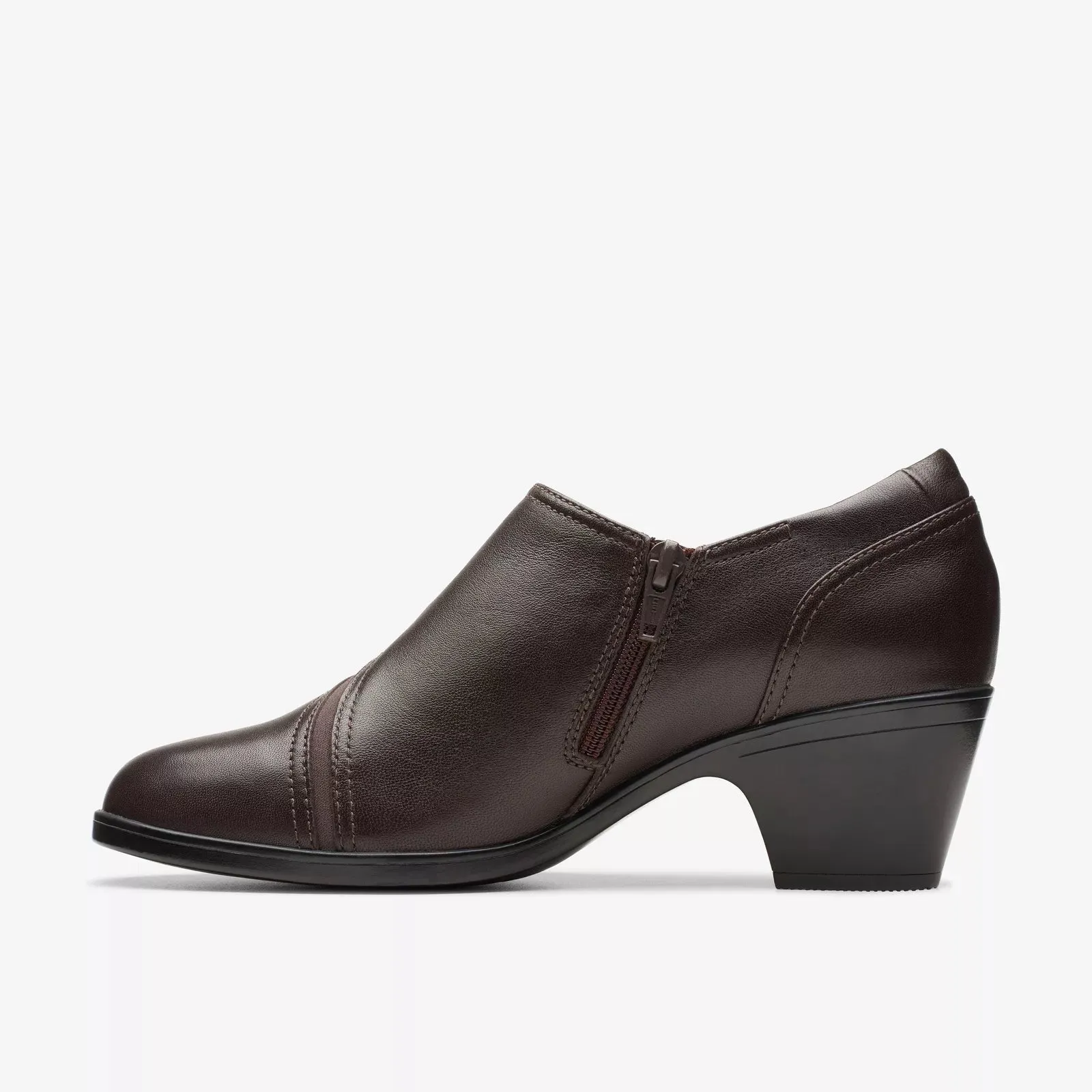 Clarks Women's Emily2 Dove Dark Brown Leather 26174077
