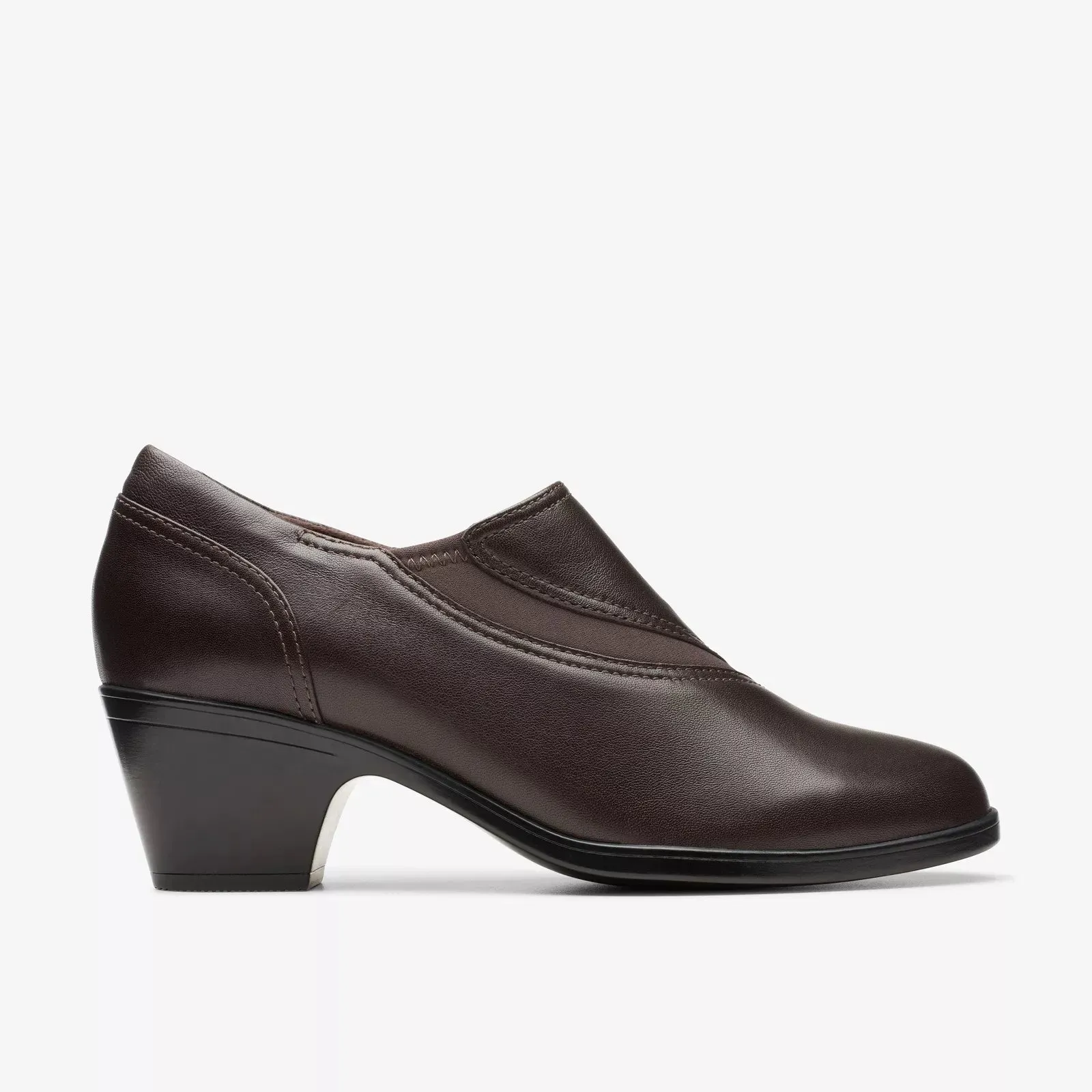 Clarks Women's Emily2 Dove Dark Brown Leather 26174077