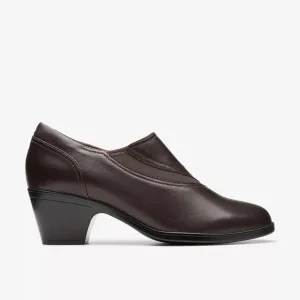Clarks Women's Emily2 Dove Dark Brown Leather 26174077