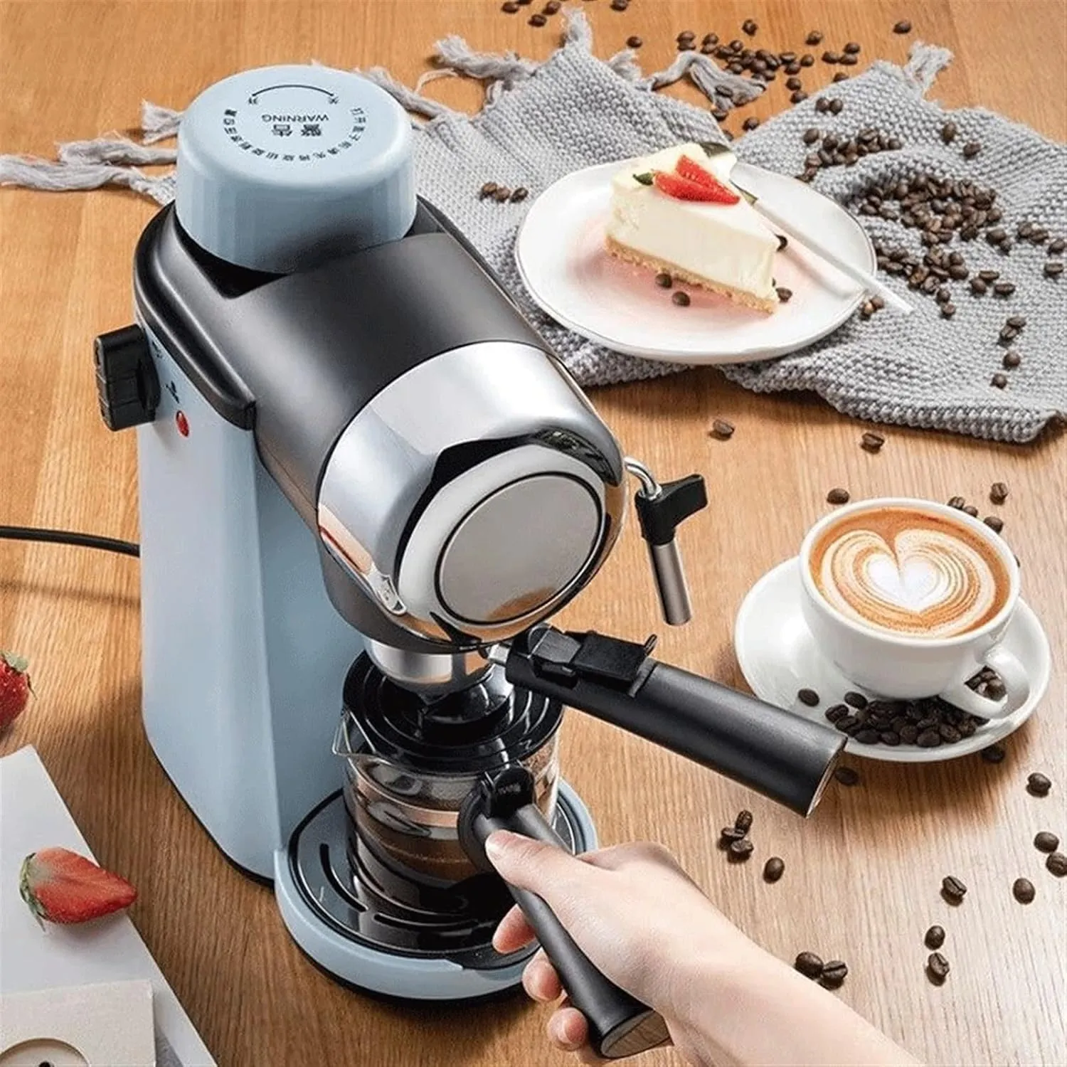 Coffee Machines Coffee Machine Household Semi-automatic Pump-pressed Milk Froth Portable Espresso