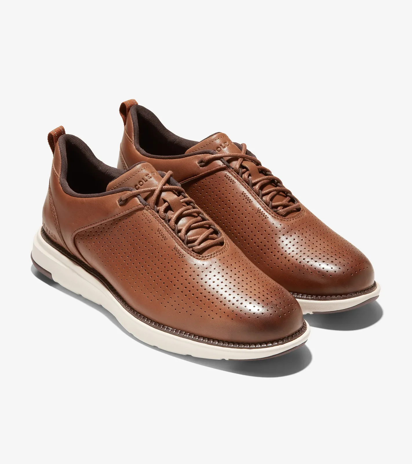 Cole Haan Men's Grand Atlantic Textured British Tan-Madeira-Silver Birch C37746