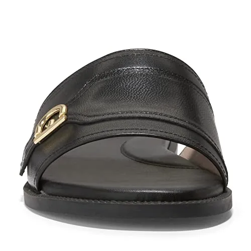 Cole Haan Women's Charlotte Slide Sandal, Black Leather, 8