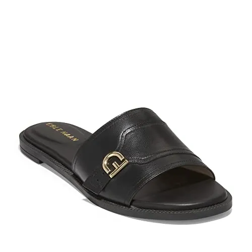 Cole Haan Women's Charlotte Slide Sandal, Black Leather, 8