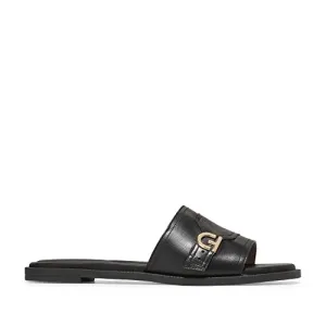 Cole Haan Women's Charlotte Slide Sandal, Black Leather, 8