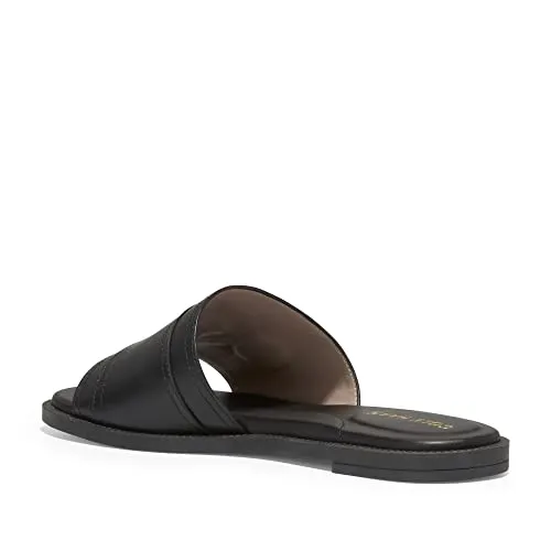 Cole Haan Women's Charlotte Slide Sandal, Black Leather, 8