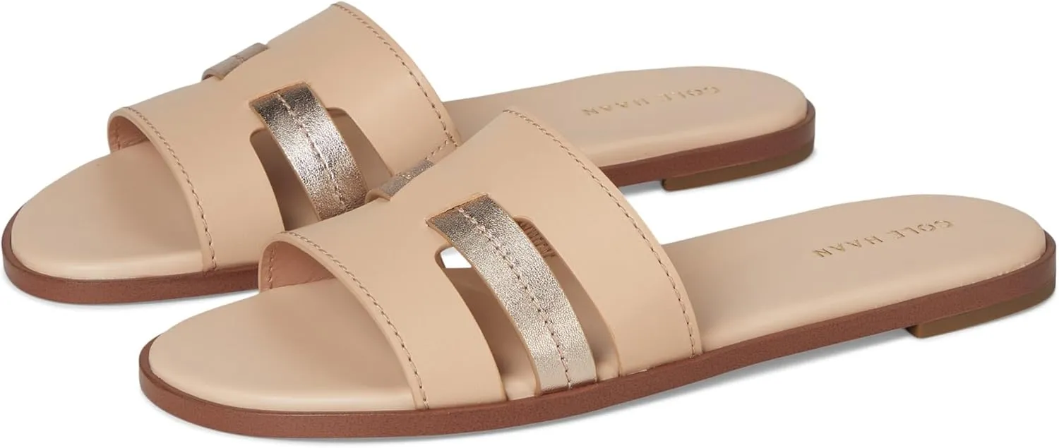 Cole Haan Women's Flynn Slotted Slides Flat Sandal
