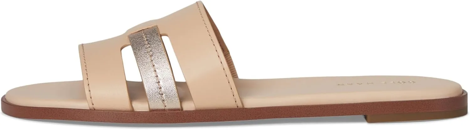 Cole Haan Women's Flynn Slotted Slides Flat Sandal