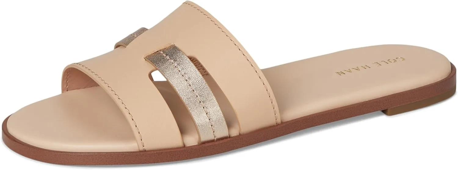 Cole Haan Women's Flynn Slotted Slides Flat Sandal