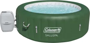 Coleman Palm Springs EnergySense AirJet Inflatable Hot Tub Spa (77" x 28") | Portable Hot Tub with 2 Covers (1 Energy-Efficient Thermal Cover and 1 Standard Cover) | Fits Up to 4-6 Persons | Green
