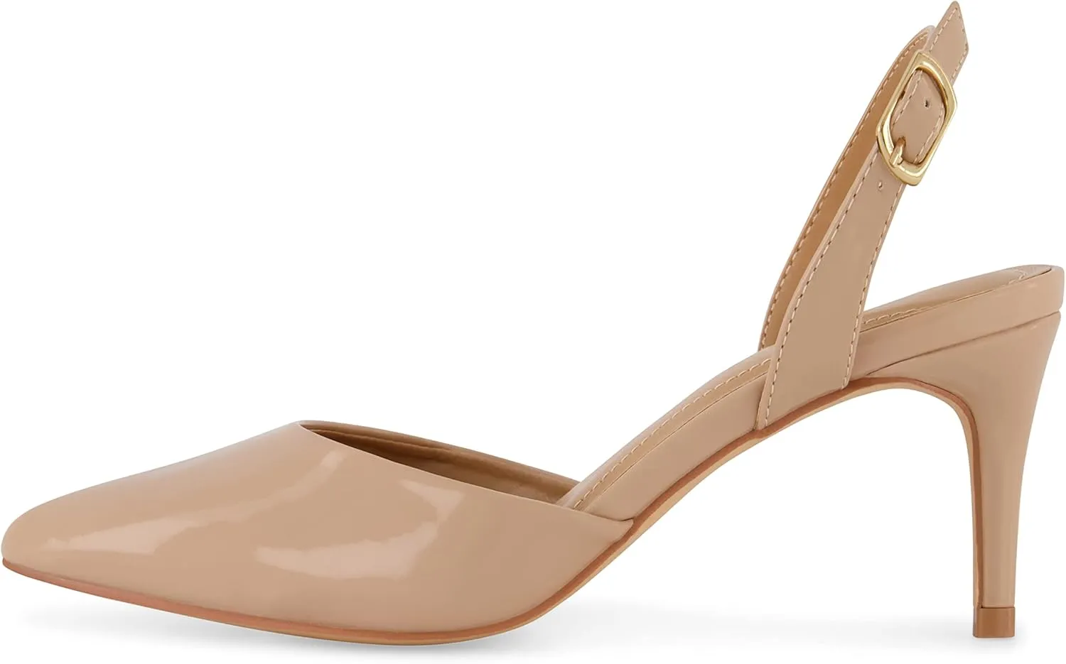 CUSHIONAIRE Women's Petula Sling Back Dress Pump  Memory Foam, Wide Widths Available