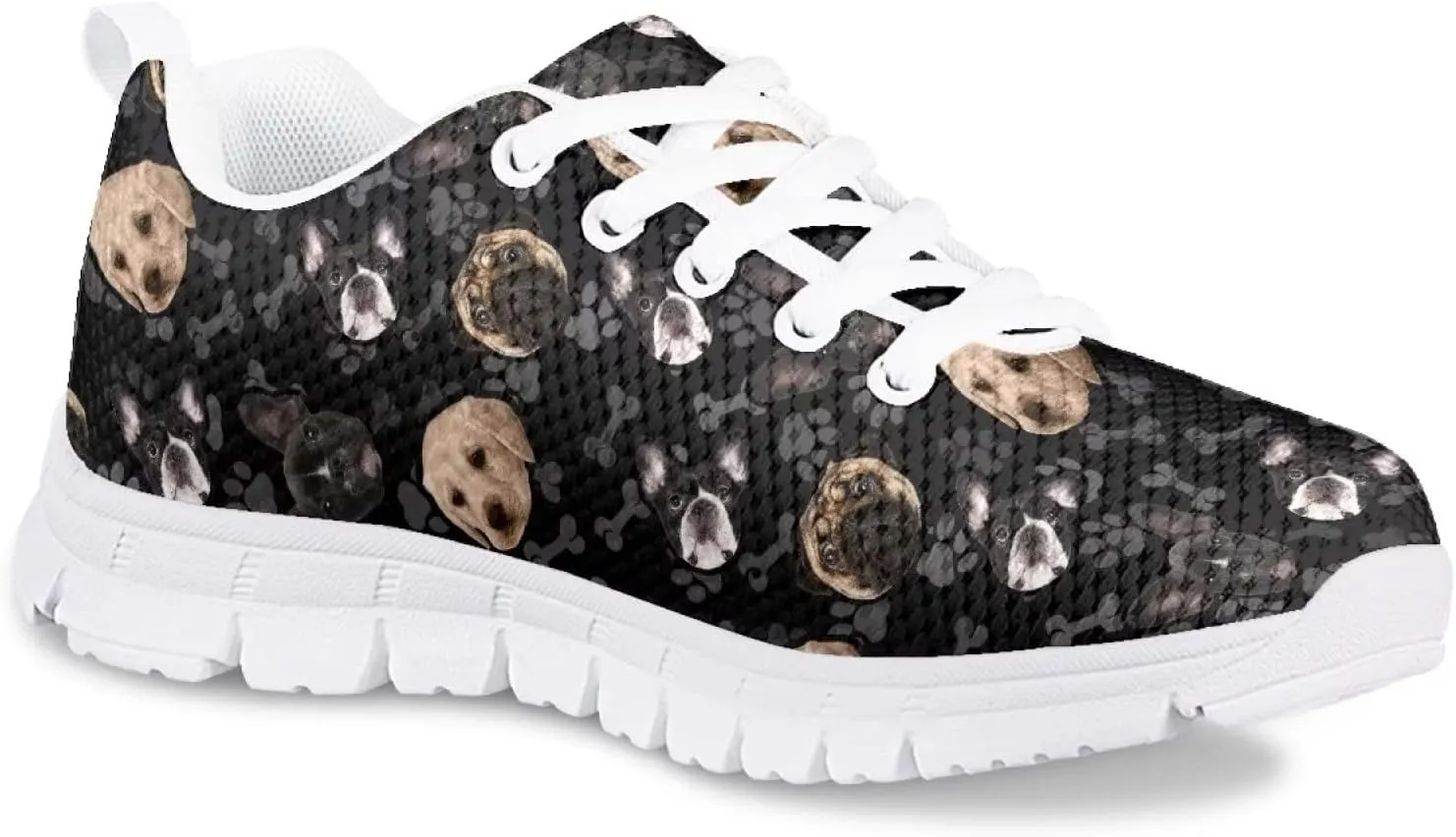 Cute Running Tennis Shoes for Girls Nonslip Lace Up Mesh Athletic Shoes Kids School Casual Soft Walking Sneakers