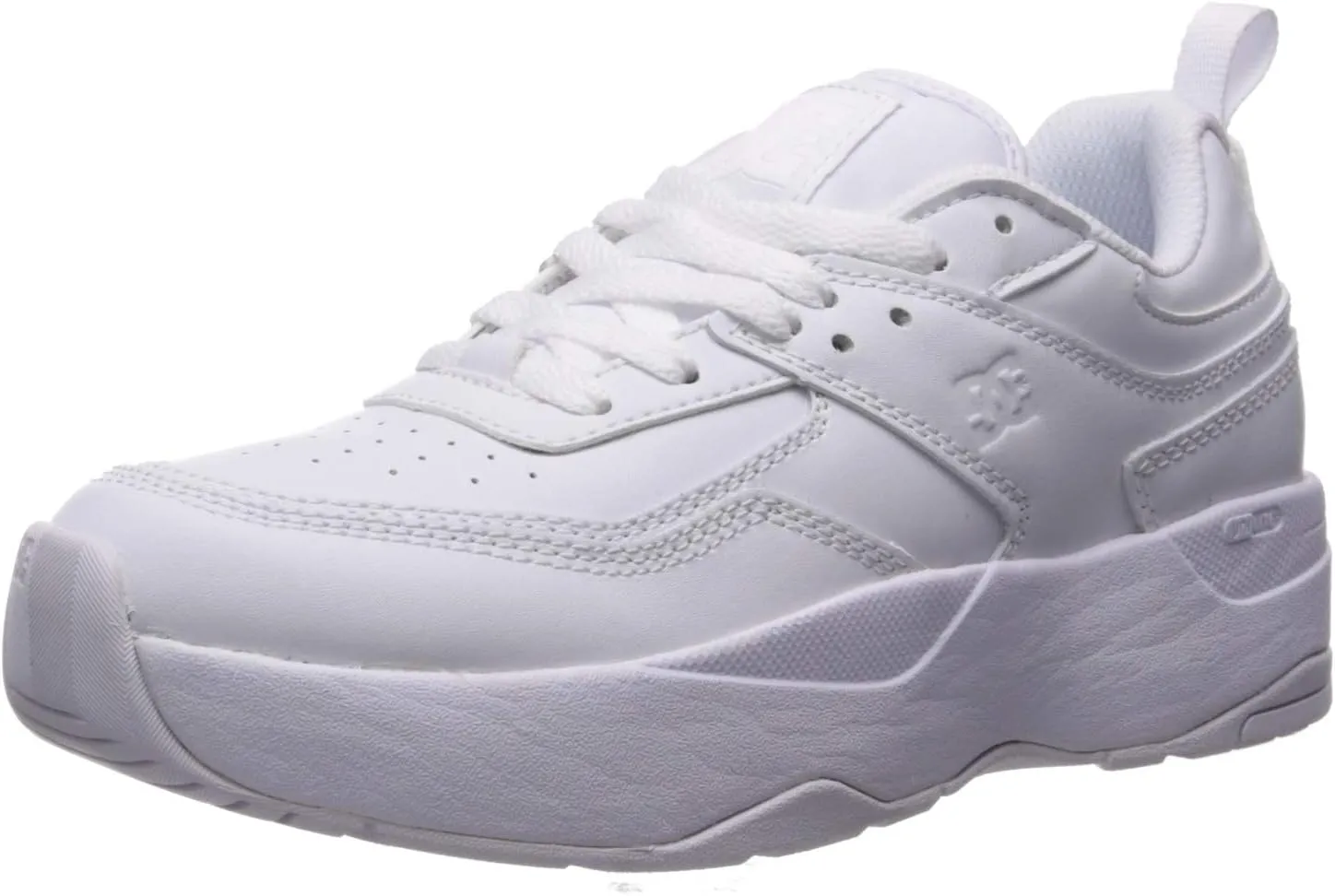 DC Women's E.TRIBEKA Platform Skate Shoe, White, 10 M US