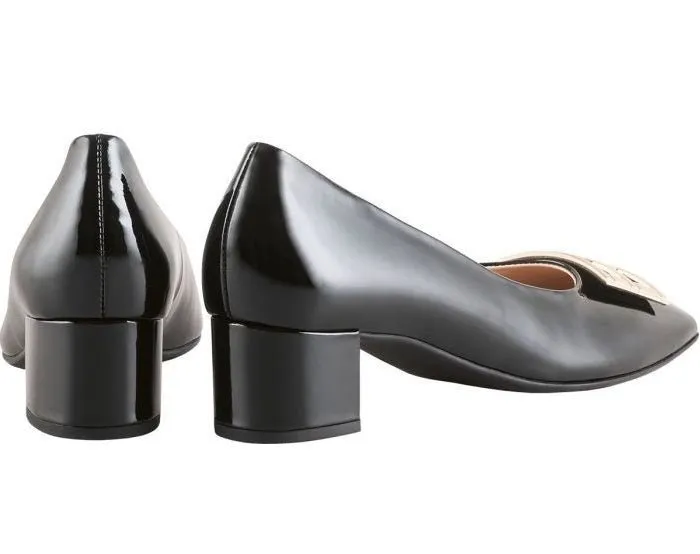 'Delila' women's pump - black patent