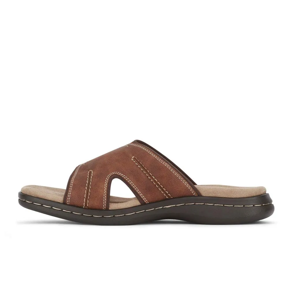 Dockers Men's Slide Sandal, Rust, 10 Wide