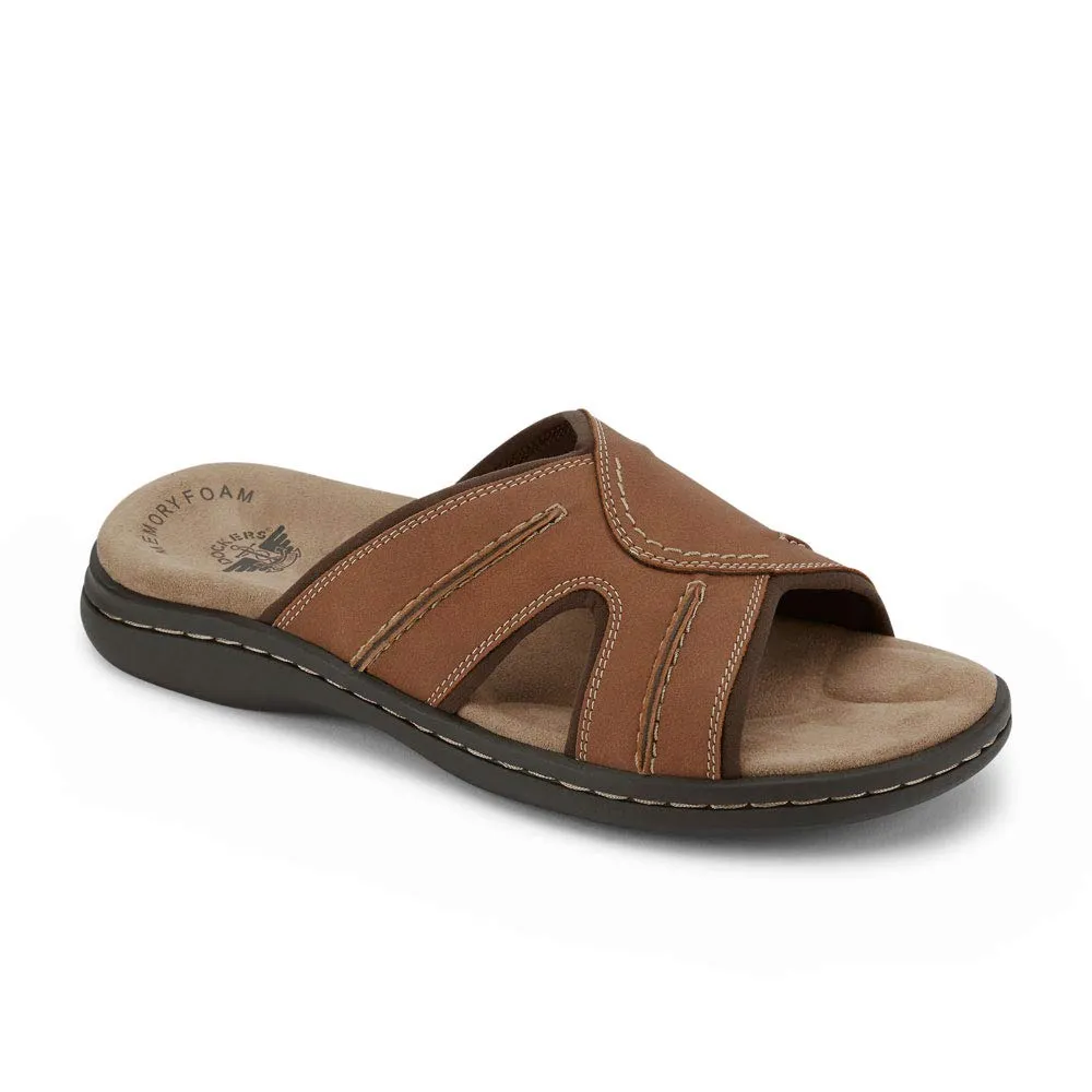 Dockers Men's Slide Sandal, Rust, 10 Wide