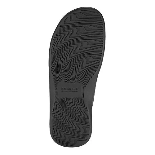Dockers Mens Sunland Casual Slide Sandal Shoe, Dark Brown, 9 M