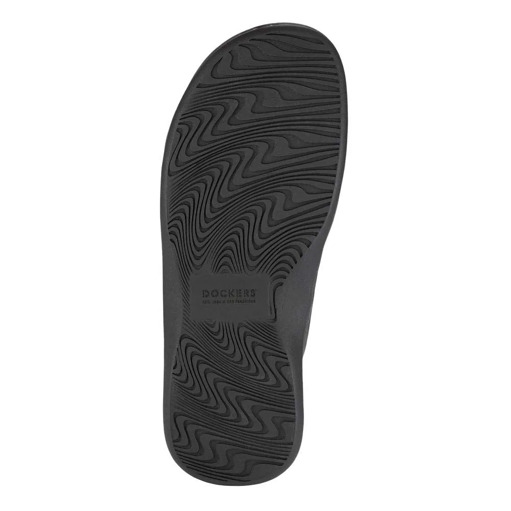 Dockers Mens Sunland Casual Slide Sandal Shoe, Dark Brown, 9 M