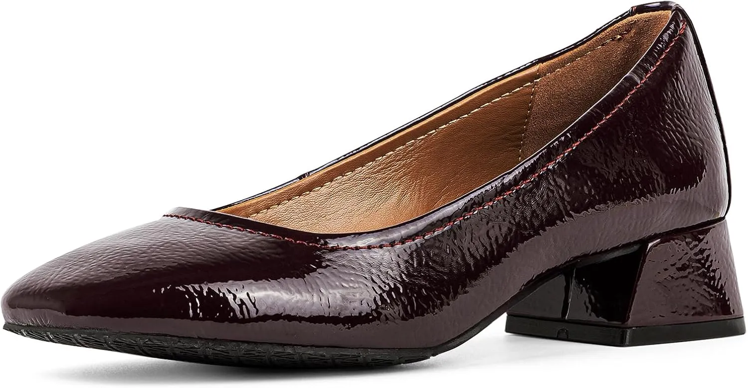 Donald Pliner Women’s RYA Pump Heel – 1.3” Block Heel Shoes for Comfort, Slip On Women’s Heels with Rubber Sole