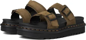 Dr. Martens Unisex Myles Slide Sandal, Olive, 12 US Men