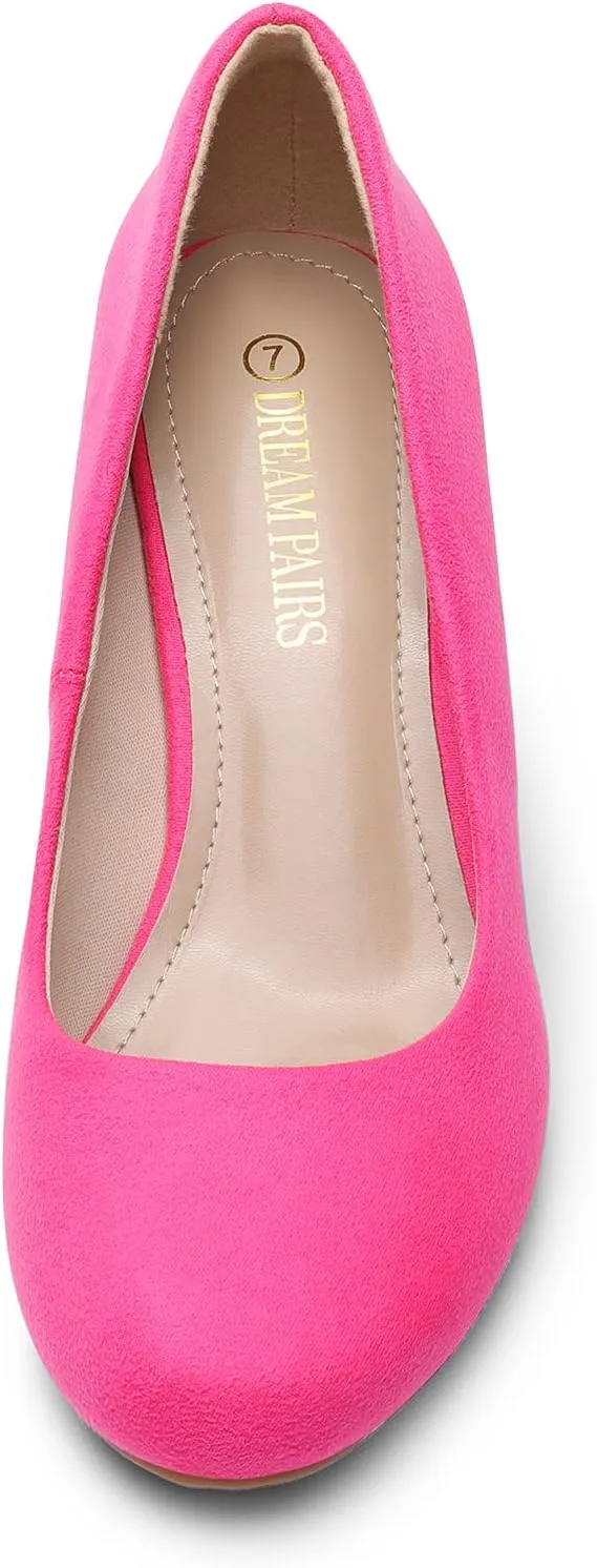 DREAM PAIRS Women's Dress Comfortable Low Heel Pump Shoes