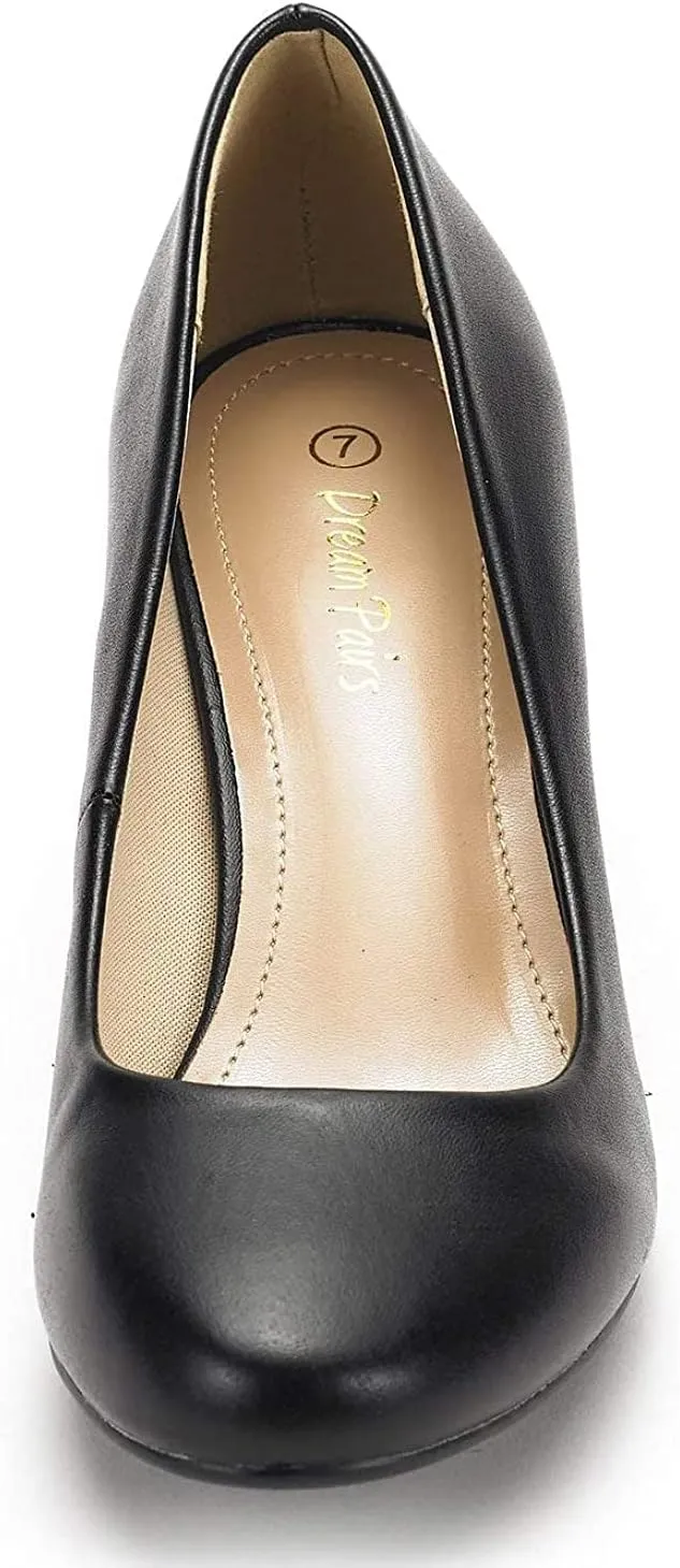 DREAM PAIRS Women's Dress Comfortable Low Heel Pump Shoes