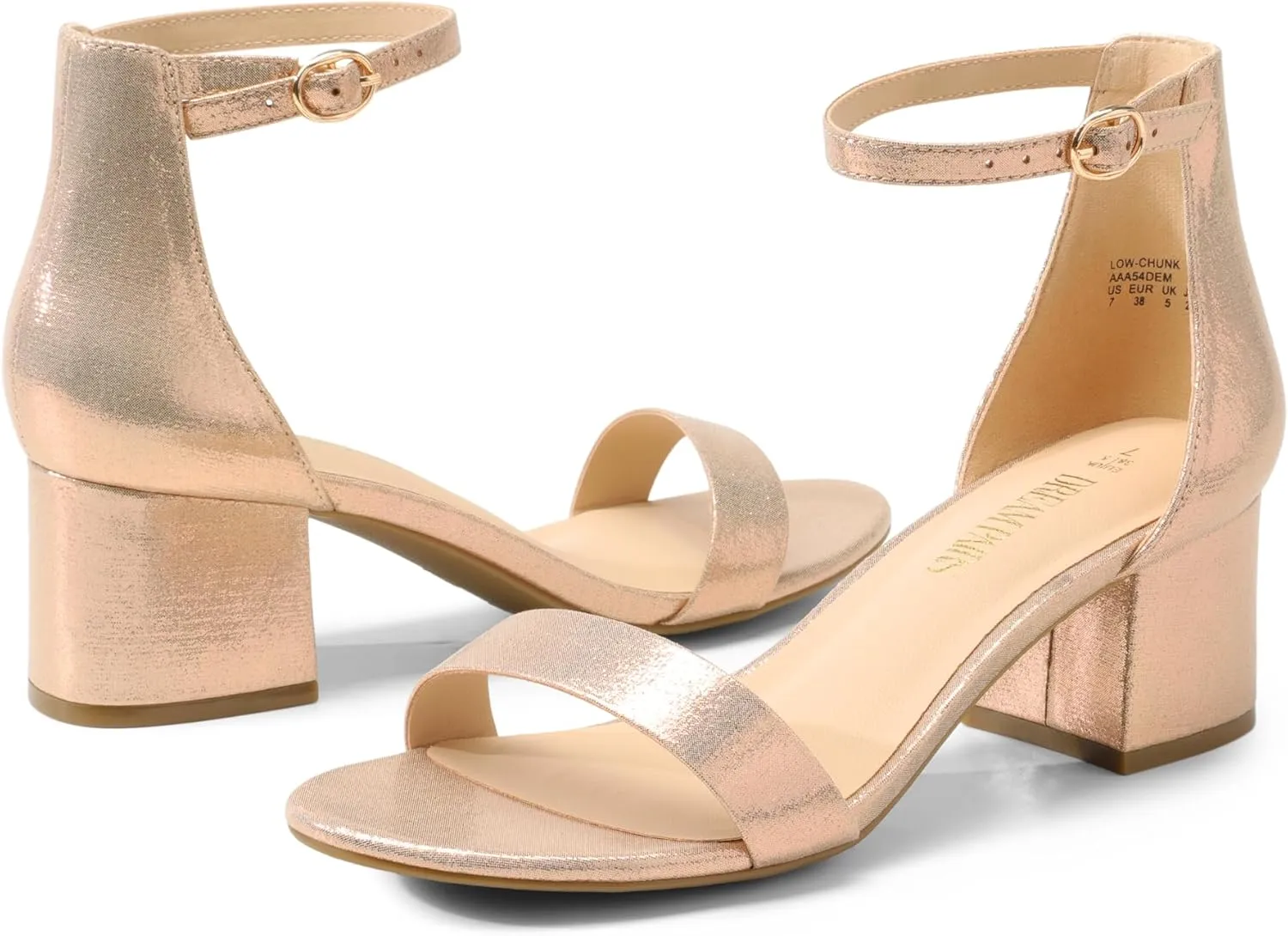 DREAM PAIRS Womens Low-Chunk Low Heel Pump Sandal