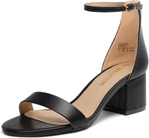 DREAM PAIRS Womens Low-Chunk Low Heel Pump Sandal