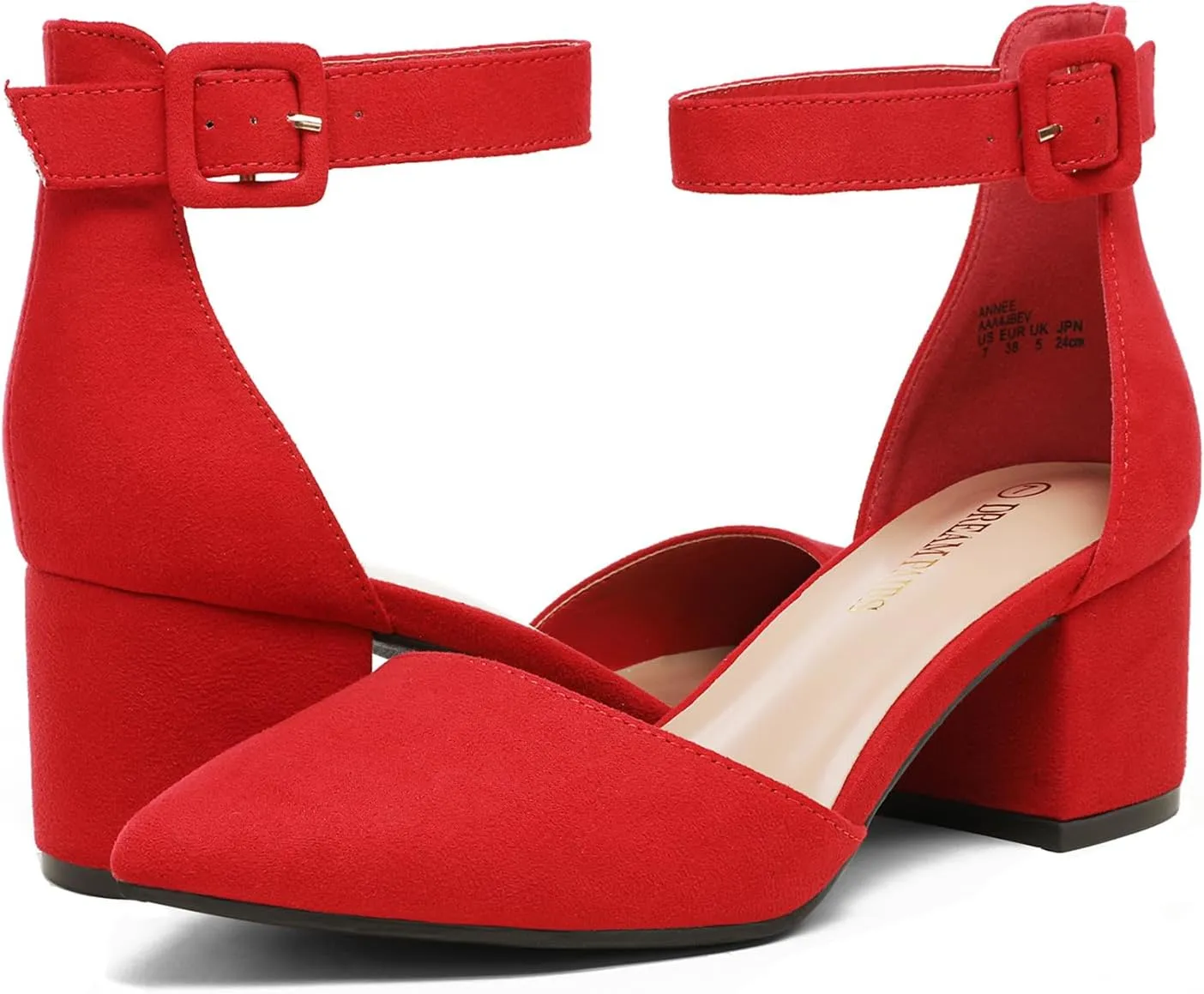 DREAM PAIRS Women's Low Heel Pump Shoes