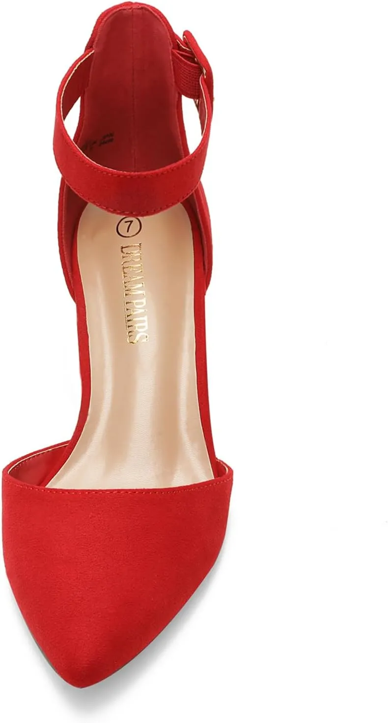 DREAM PAIRS Women's Low Heel Pump Shoes