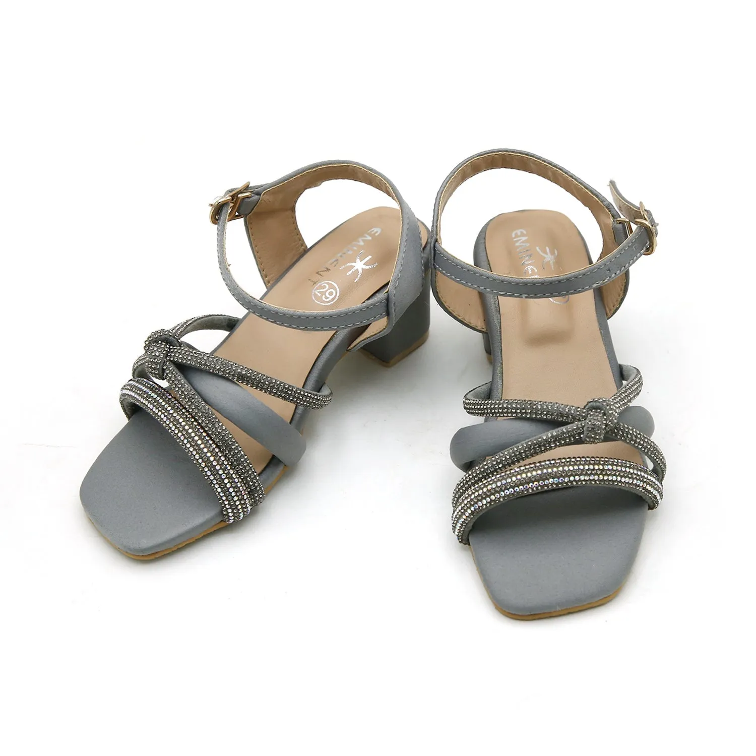 Eminent Girls Heel Sandal - Grey