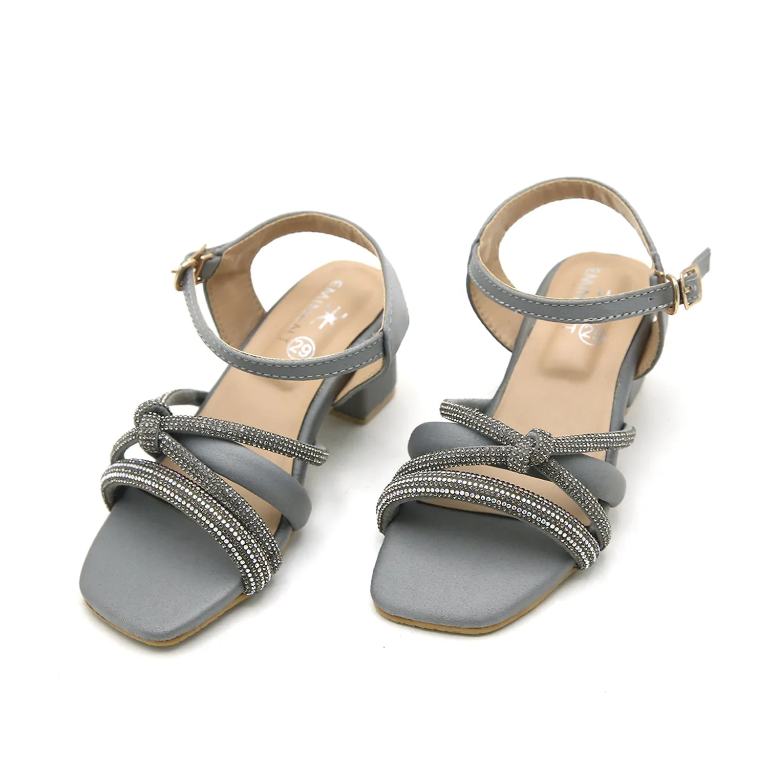 Eminent Girls Heel Sandal - Grey