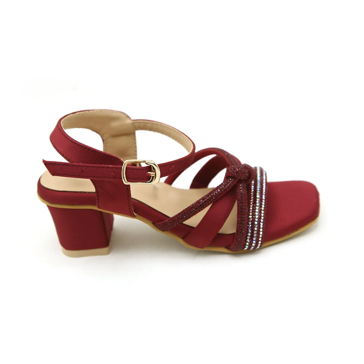 Eminent Girls Heel Sandal - Maroon