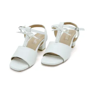Eminent Girls Heel Sandal - White