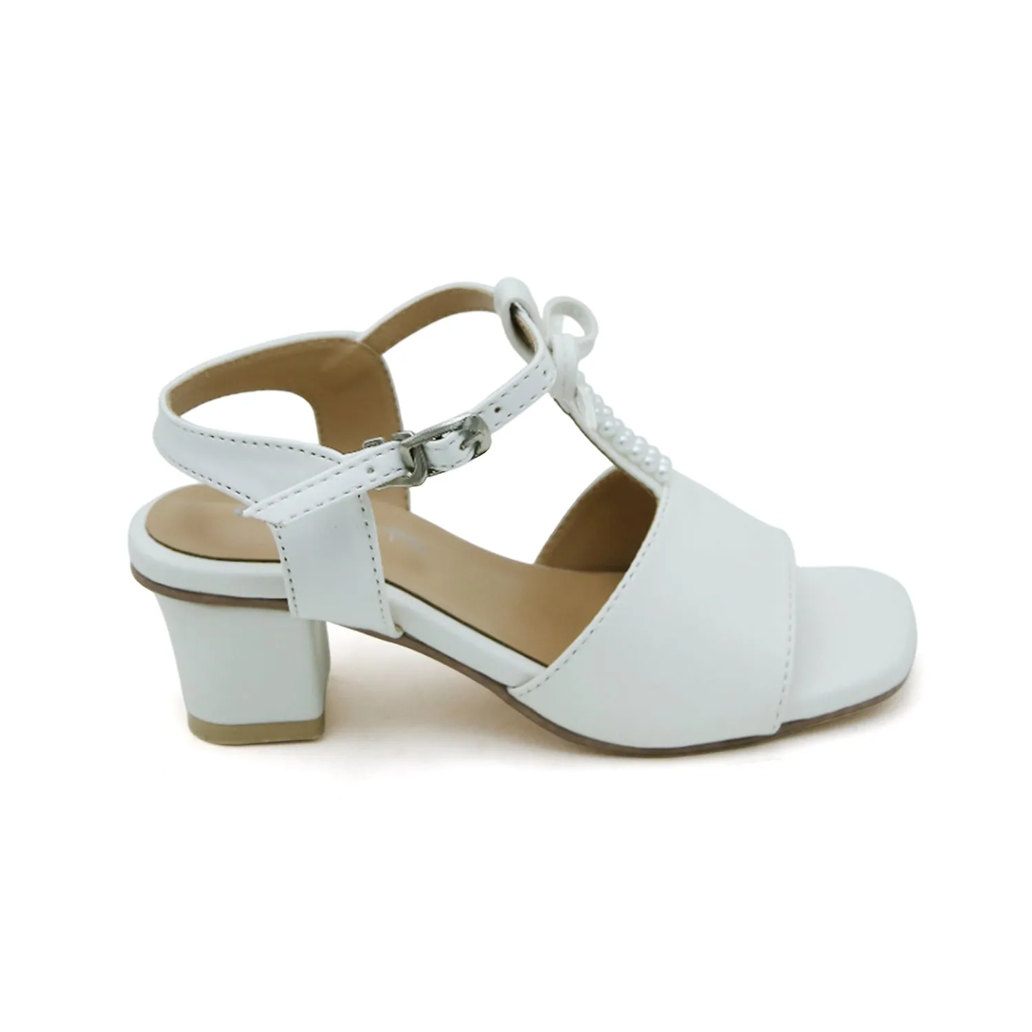 Eminent Girls Heel Sandal - White