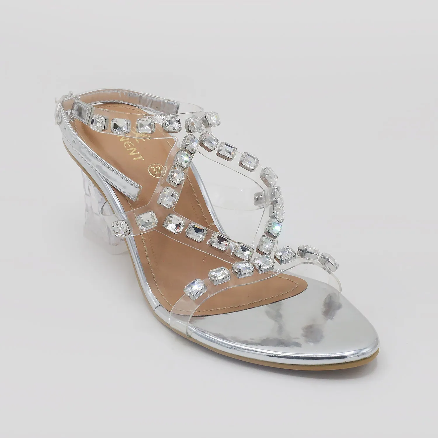 Eminent Women's Heel Sandal - Silver