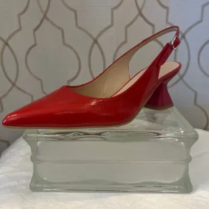 EZZIO SPAIN FIESTA RED SLINGBACK PUMP