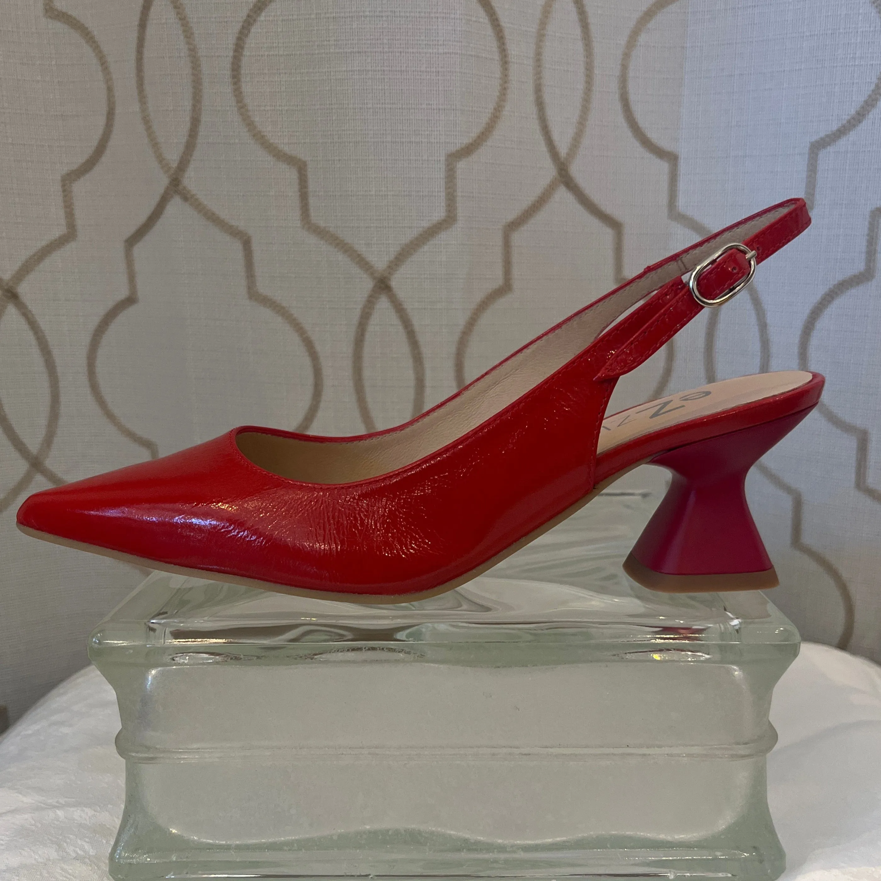 EZZIO SPAIN FIESTA RED SLINGBACK PUMP