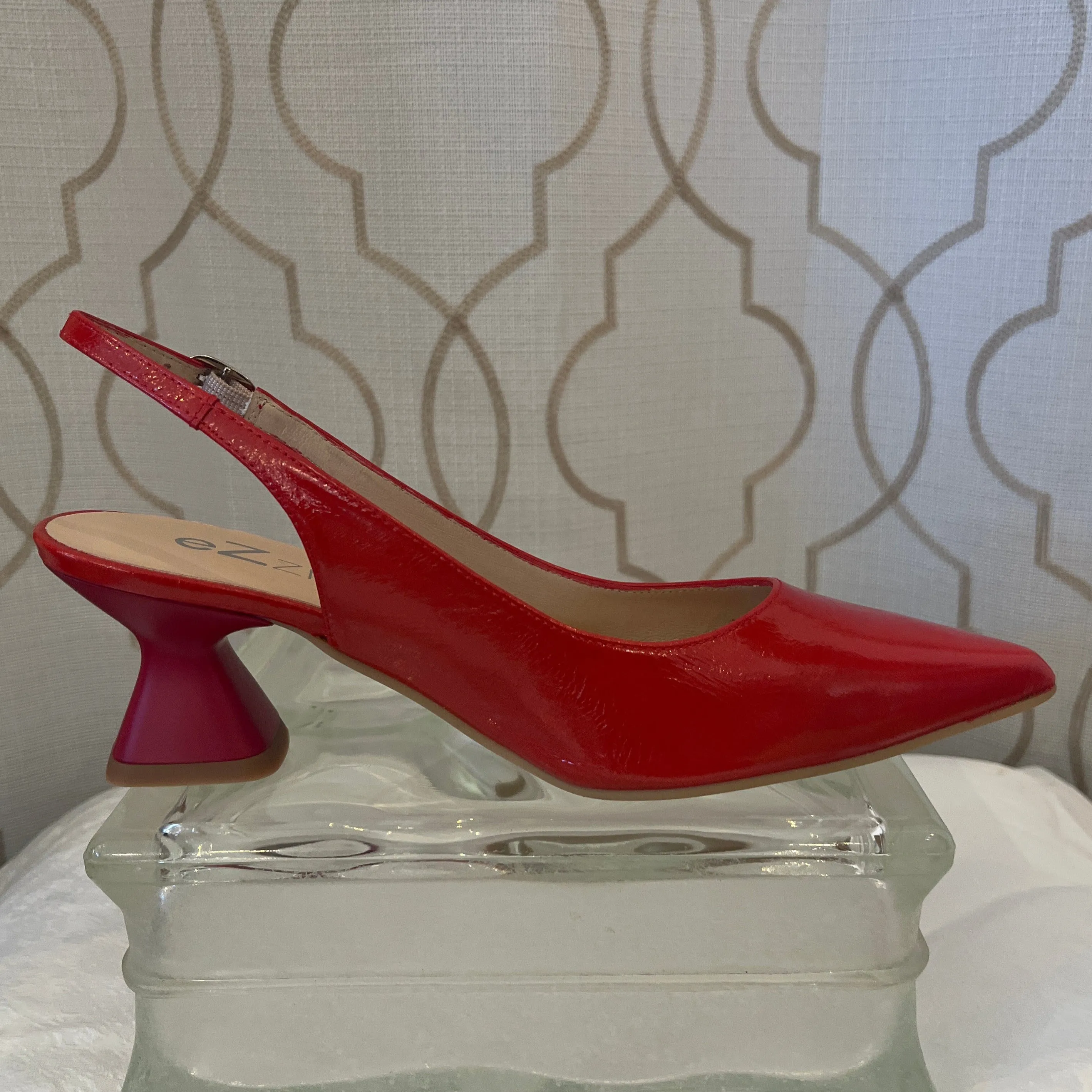 EZZIO SPAIN FIESTA RED SLINGBACK PUMP