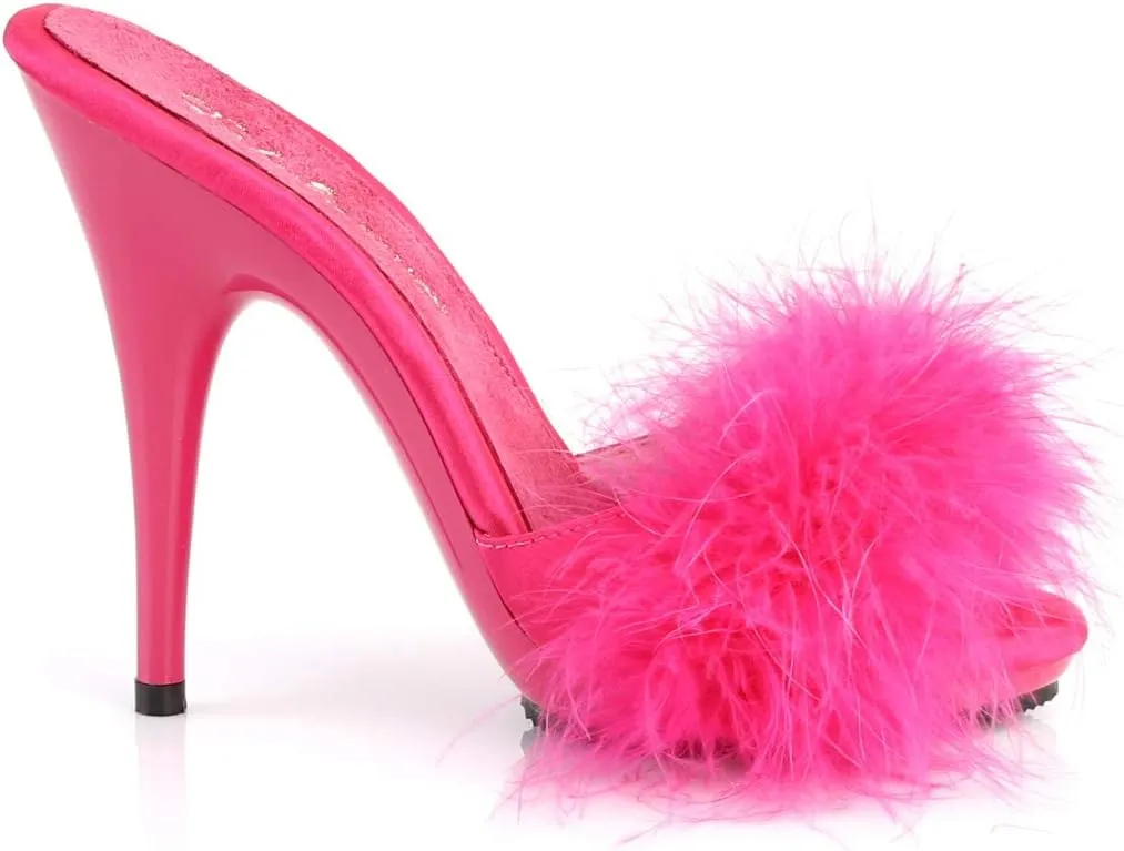 Fabulicious Women's Poise-501F Marabou Slipper