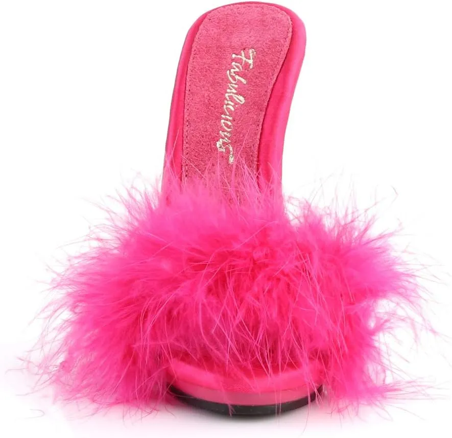 Fabulicious Women's Poise-501F Marabou Slipper