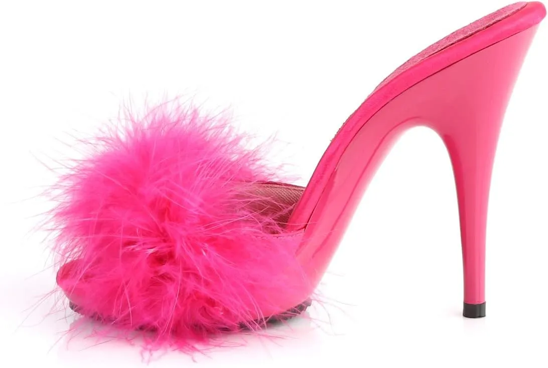 Fabulicious Women's Poise-501F Marabou Slipper