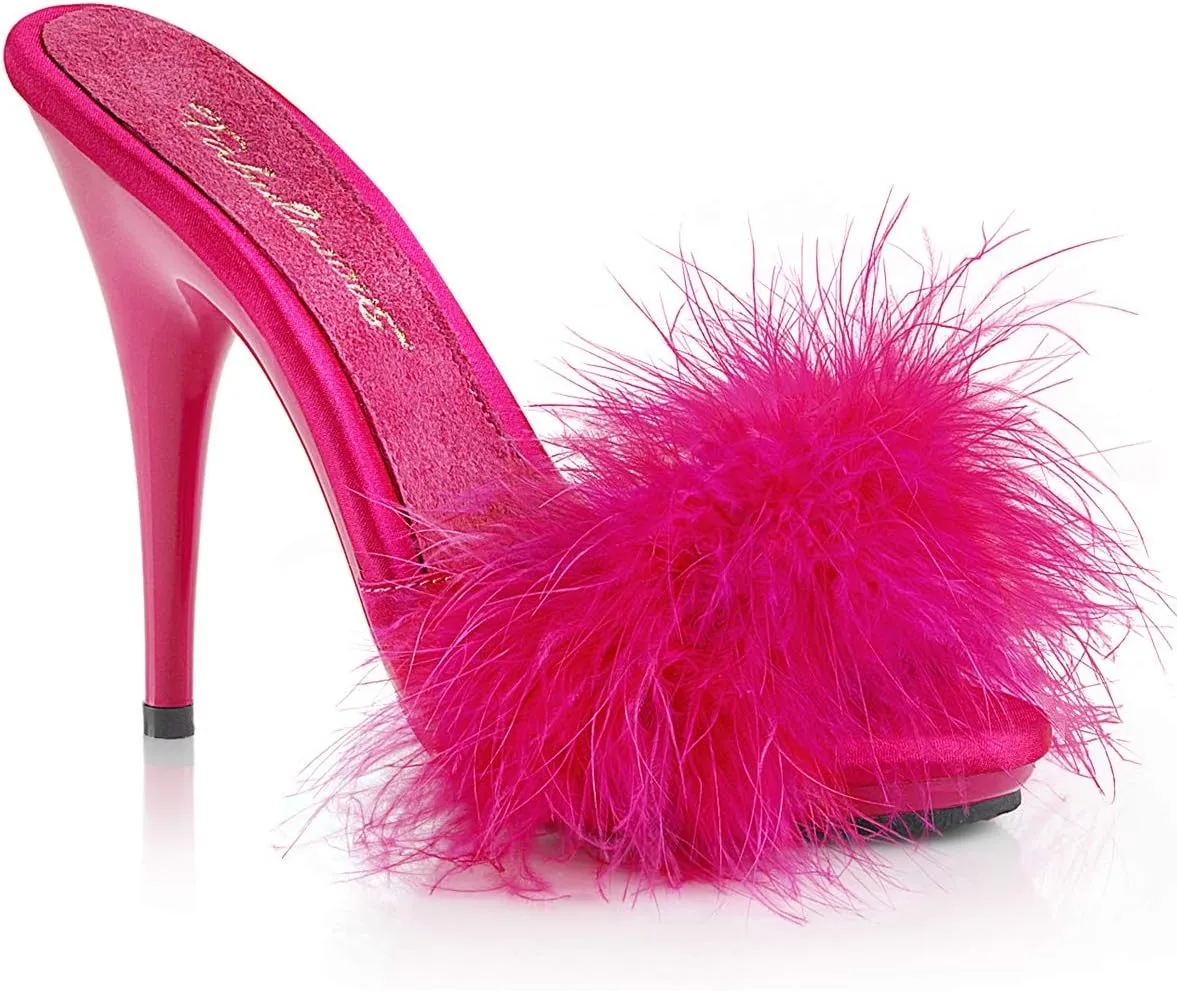 Fabulicious Women's Poise-501F Marabou Slipper