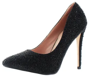 Fashion Pumps Localized shipping Samantha Stiletto Lorraine Sparkle Crystalized Black Dress Expansive variety Lauren