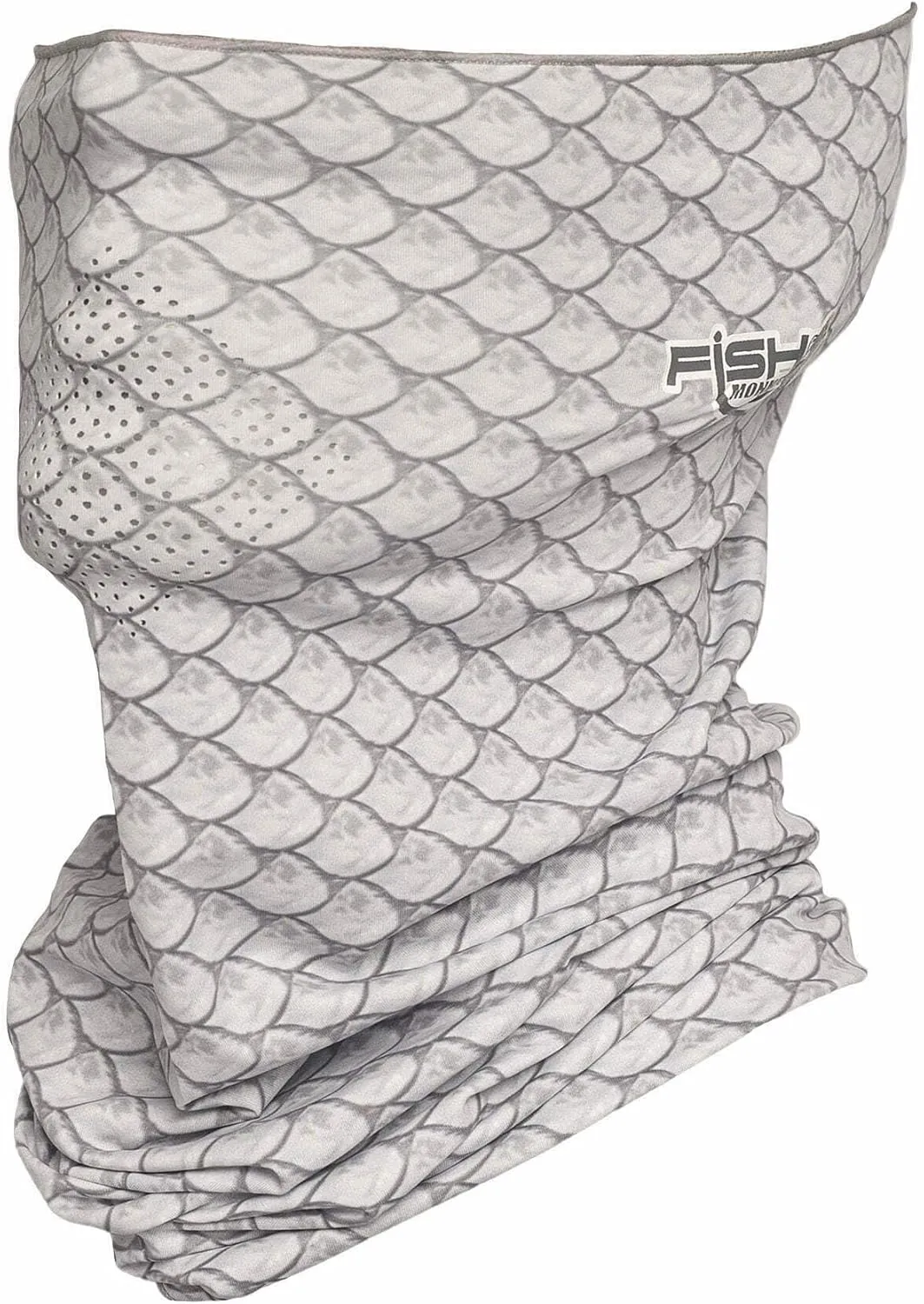 Fish Monkey UPF 50  Flared Face Guard and Four Way Stretch with Glasses Fog Resistant Technology for Men and Women