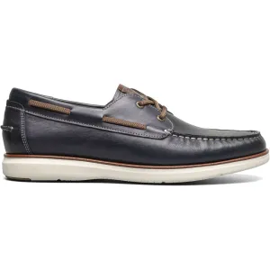 Florsheim Tropics Navy Elastic Lace Moc Toe Men’s Boat Shoes