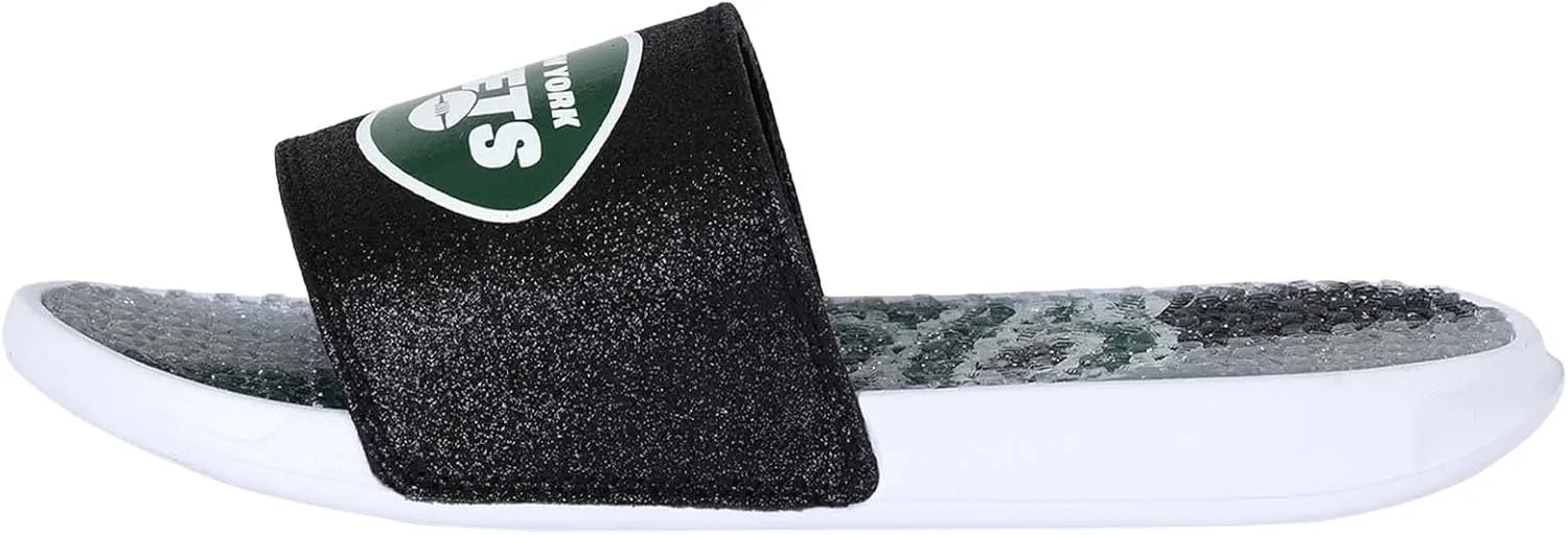 FOCO Women's NFL Glitter Gel Slide Sandal