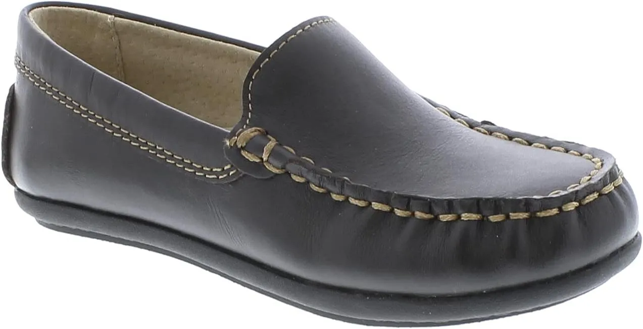 FOOTMATES Brooklyn Slip-On Penny Loafer Boys Shoes, Girls Shoes, with Wide Toe Box and Custom-Fit Insoles, Non-Marking Outsoles - for Toddlers, Little Kids, and Big Kids, Ages 1-12