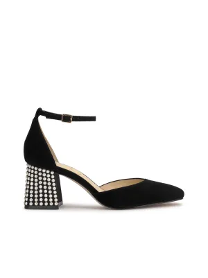 Fulian Block Heel Pump in Black