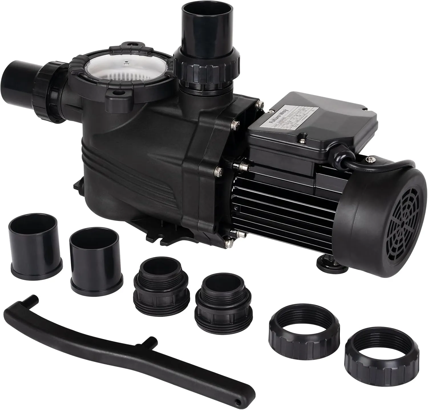Future Way 3/4 HP Pool Pump for In/Above Ground Pool, 3600 GPH, 110-120V, Single Speed Swimming Pool Pump with Filter Basket, Low Noise